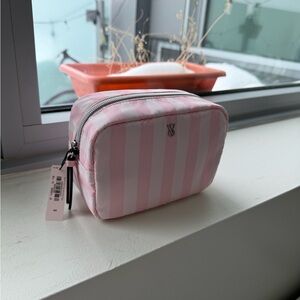 Victoria Secret Pink Striped Cosmetic Bag